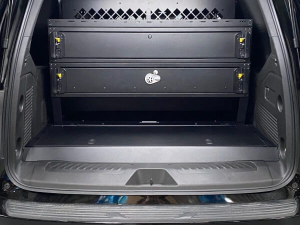 [PKG-SBX-TAH-105] Premium 2-Drawer Package with Push-Button Lock & Trunk Trays for 2021-2026 Chevrolet Tahoe